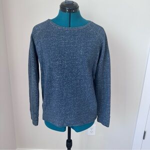Pact Heathered Blue Crewneck Sweater